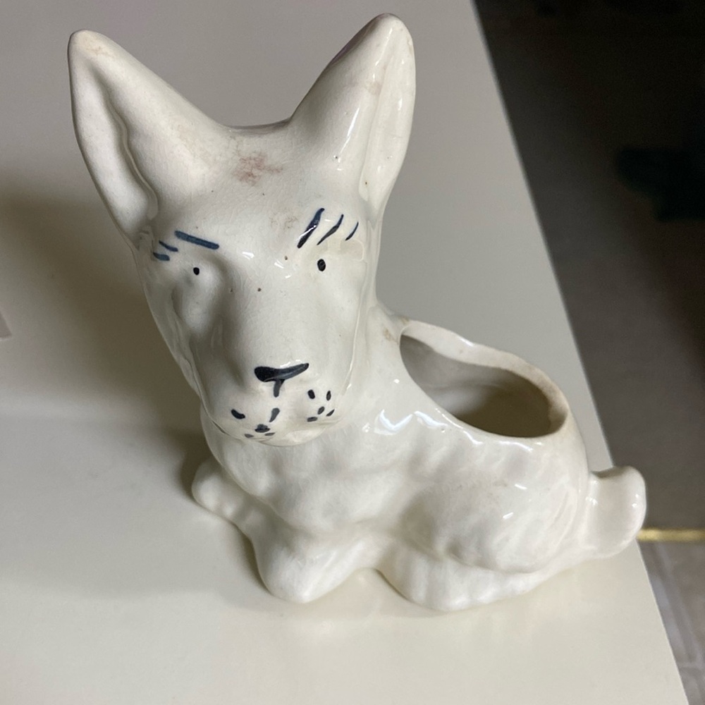Vintage Westie Dog Mini Planter